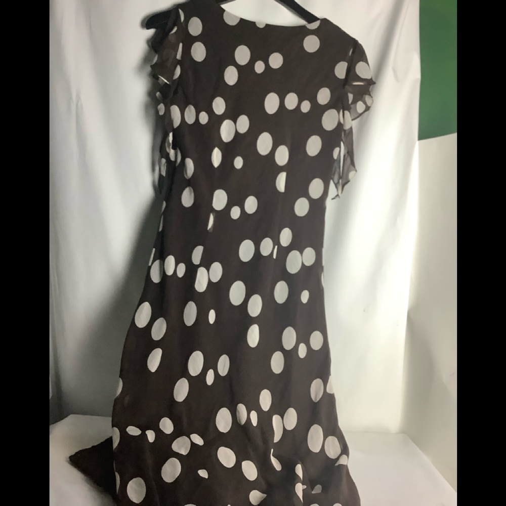 Dressbarn Polka Dot V-Neck Midi Dress